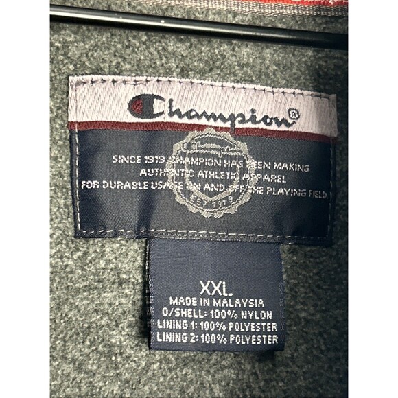 Vtg UCLA Champion Fleece Lined Jacket Hooded Snap up XXL Full interior pocket - Picture 3 of 8